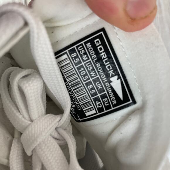 GORUCK Rough Runner Men's Sz 8.5 Running Shoes White Speed Grey Raven - Picture 10 of 11